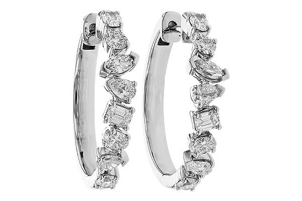 H319-45363: EARRINGS 1.15 TW FANCY CUT DIAS