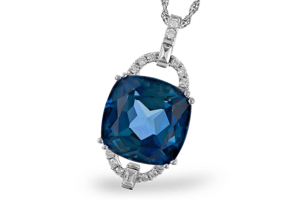 H320-29054: NECK 9.00 LONDON BLUE TOPAZ 9.20 TGW (12MM LBT)