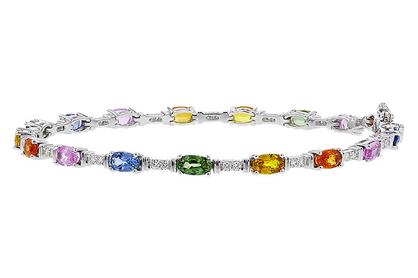 H320-29982: BRACELET 4.76 MULTI-COLOR SAPPH 5.08 TGW (7")