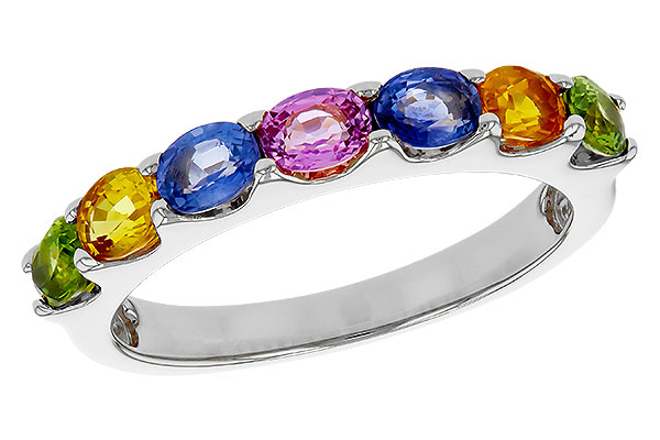H320-30845: LDS WED RG 1.54 TW MULTI-COLOR SAPPHIRE