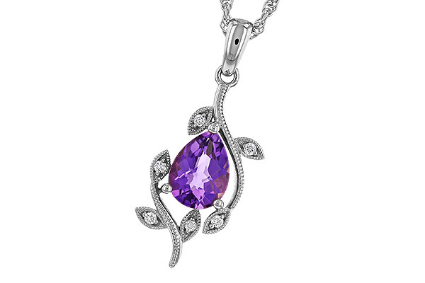 H320-30863: NECKLACE .88 AMETHYST .93 TGW (8x6MM AMY)