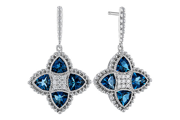 H320-32645: EARRINGS 1.73 LONDON BLUE TOPAZ 1.82 TGW
