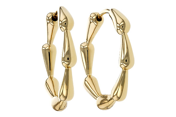 H320-33591: GOLD EARRINGS (21MM)