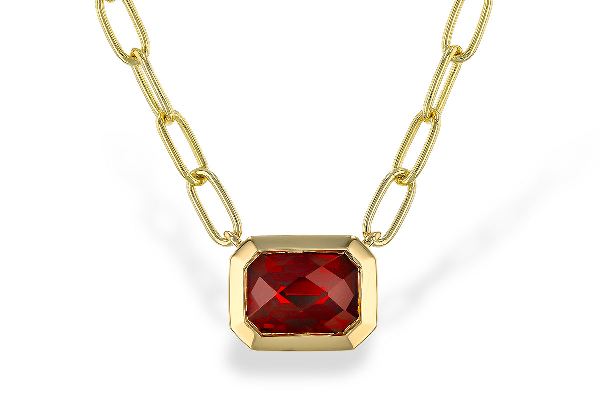 H320-33609: NECKLACE 1.45 GARNET (18")