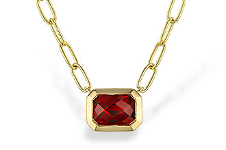 H320-33609: NECKLACE 1.45 GARNET (18")