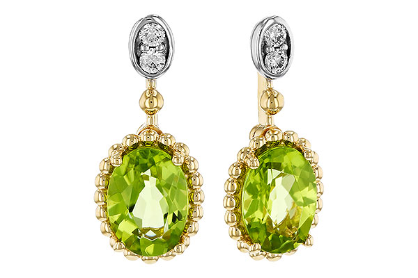 H320-35427: EARR 1.36 TW PERIDOT 1.42 TGW (7x5MM OV)