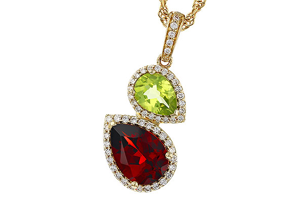 H320-36309: NECKLACE 2.74 SEMI-PREC (GAR,PER) 2.95 TGW