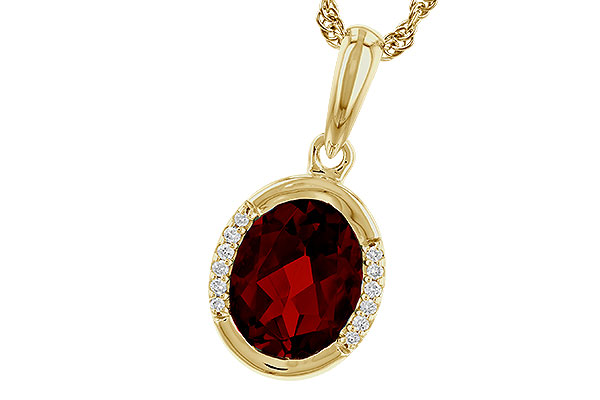 H321-19954: NECKLACE 2.02 TW GARNET 2.05 TGW (9x7 GAR)