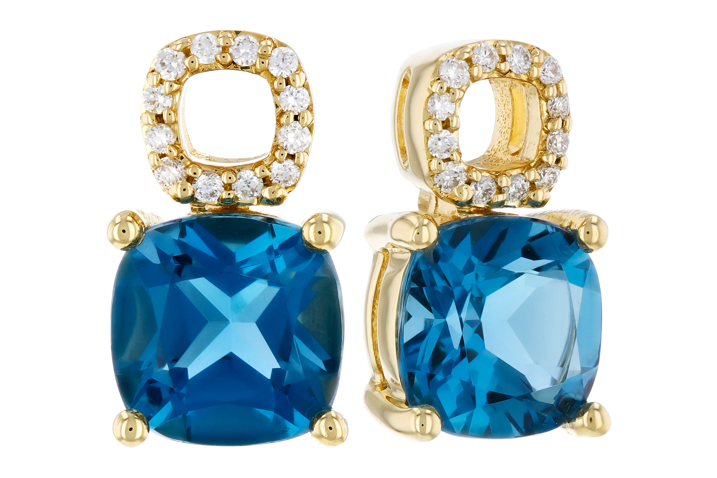 H321-20863: EARR 1.92 TW LONDON BLUE TOPAZ 1.98 TGW (6MM LBT)