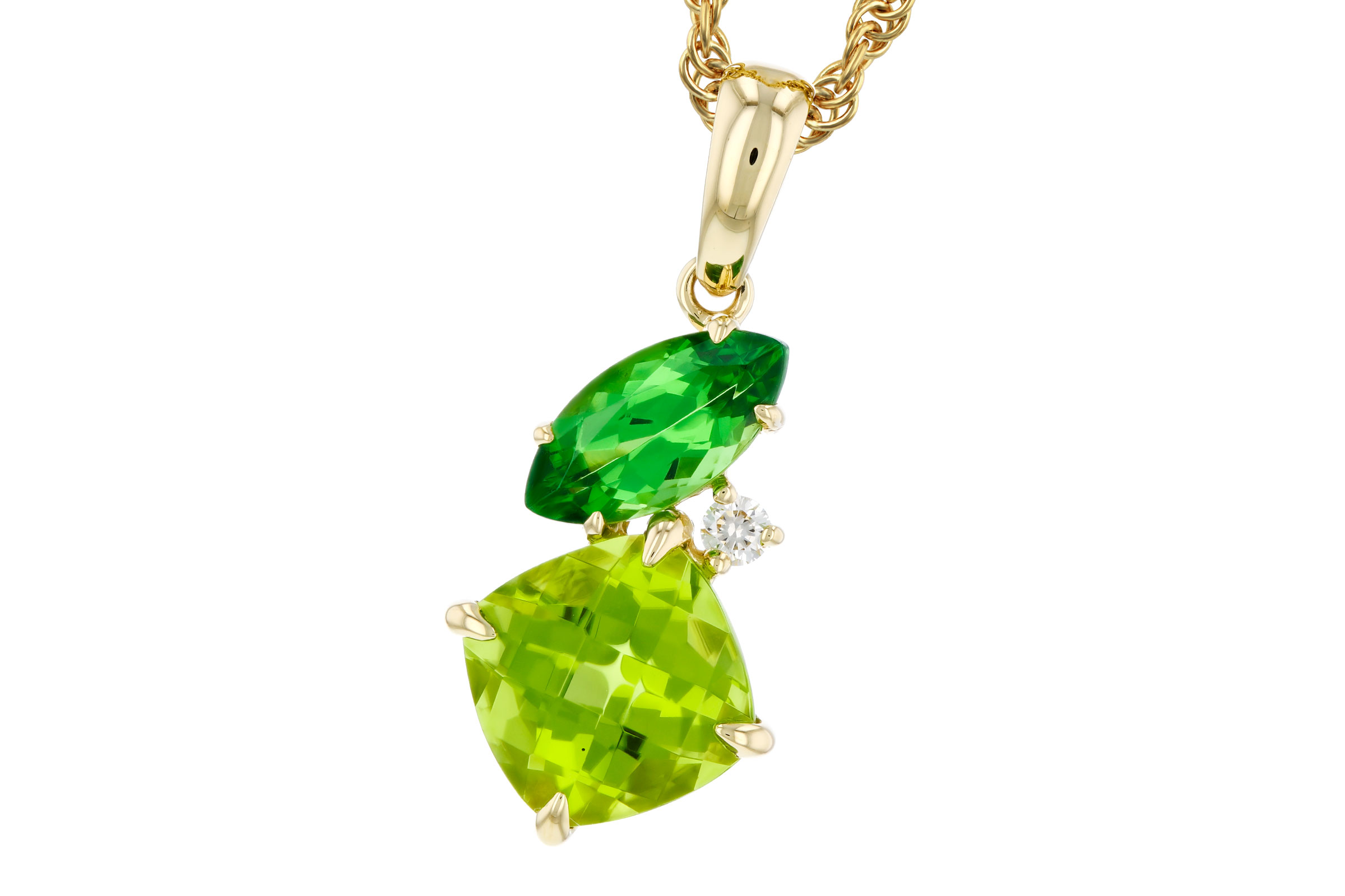 H321-21745: NECKLACE 1.97 TW SEMI-PREC (PER,TSAV) 2.00 TGW