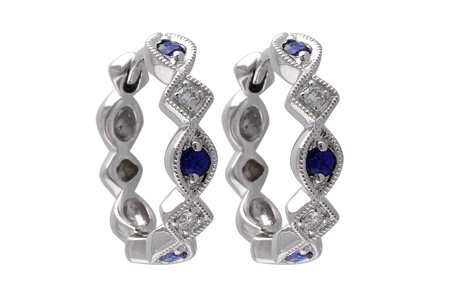 K046-64454: EARRINGS .20 SAPP .25 TGW