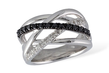 K231-24454: LDS WED RG .25 BLK DIAS .41 TW