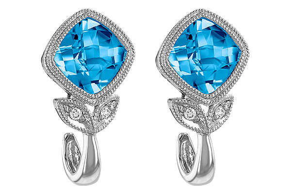 K233-07245: EARR 2.12 BLUE TOPAZ 2.14 TGW