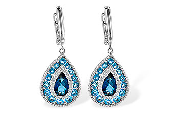 K235-77245: EARR 3.15 TW BLUE TOPAZ 3.32 TGW
