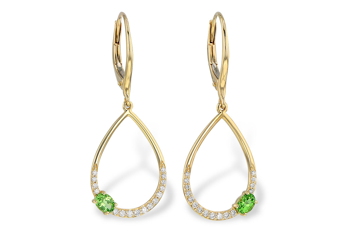 K235-80872: EARR .33 GREEN GARNET .49 TGW