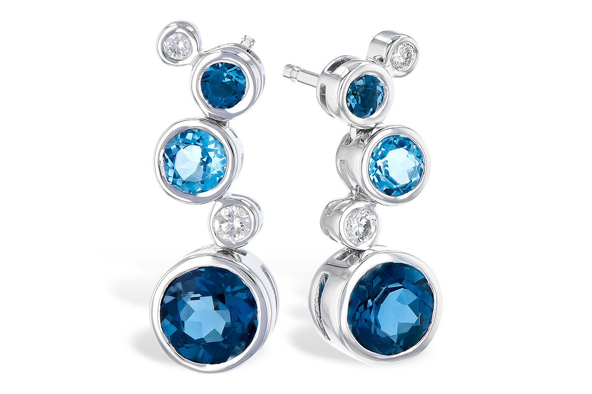 K318-52709: EARR 2.27 BLUE TOPAZ 2.40 TGW