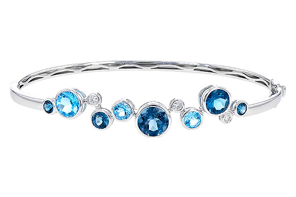 K319-37209: BANGLE 3.95 TW BLUE TOPAZ 4.06 TGW