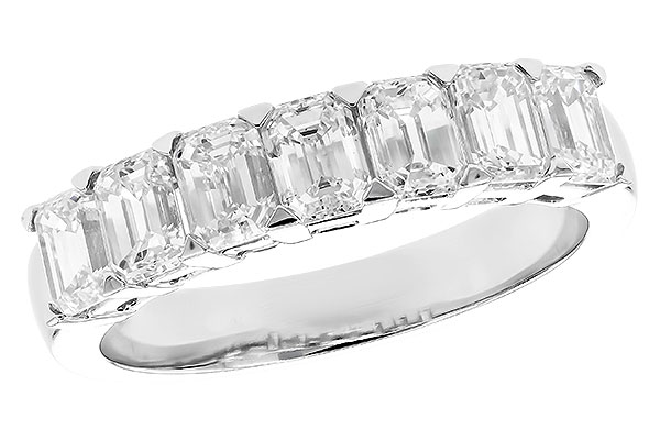 K319-39009: LDS DIA WED RG 2.12 TW (7 EMERALD CUTS)