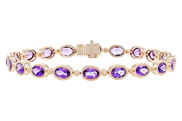 K319-39063: BRACELET 6.86 TW AMETHYST 6.90 TGW