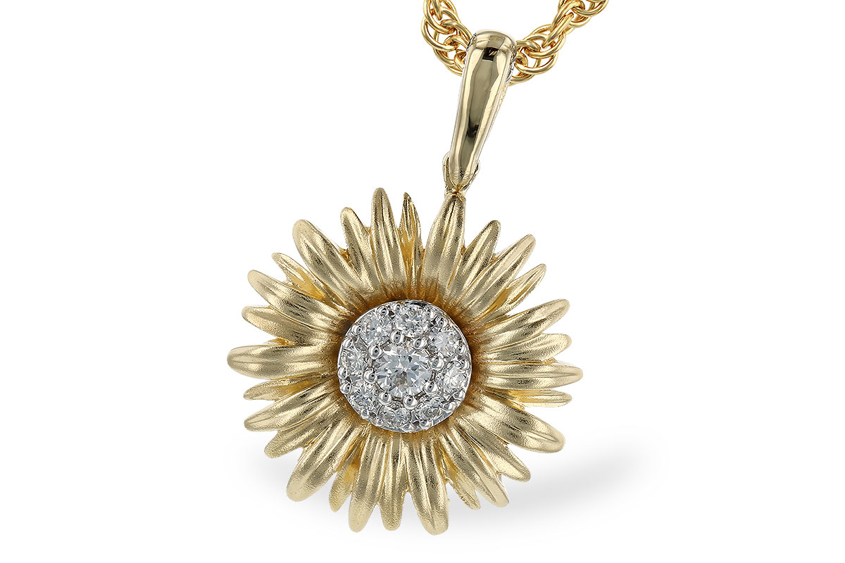 K319-40863: E319-39964 WITH YG PETALS / WG SETTING .10 TW