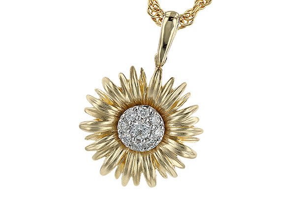 K319-40863: E319-39964 WITH YG PETALS / WG SETTING .10 TW