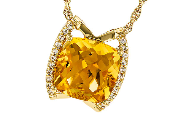 K319-41809: NECKLACE 3.74 CITRINE 3.85 TGW (10MM CIT)