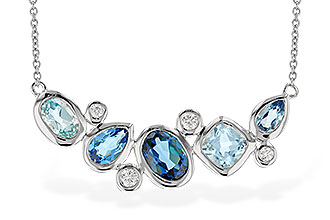 K319-42645: NECK 2.57 BLUE TOPAZ TW 2.72 TGW (18")
