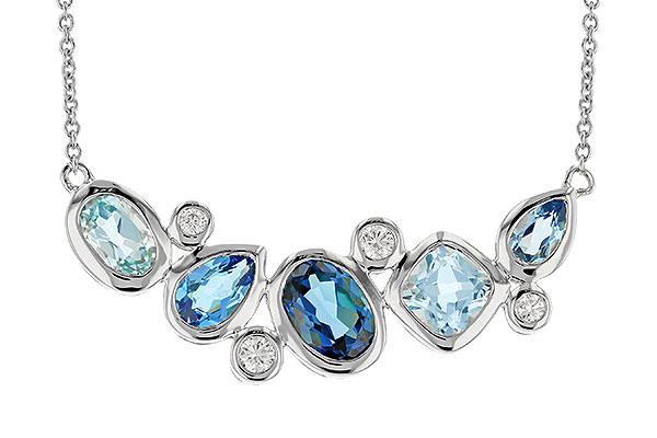 K319-42645: NECK 2.57 BLUE TOPAZ TW 2.72 TGW (18")