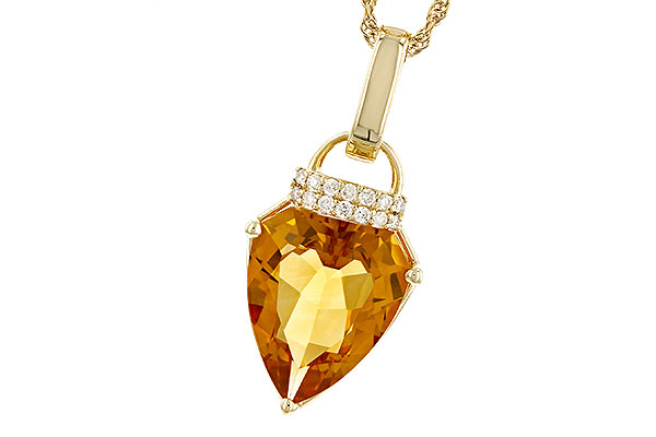K319-43618: NECKLACE 3.12 CITRINE 3.18 TGW (12x10MM CIT)