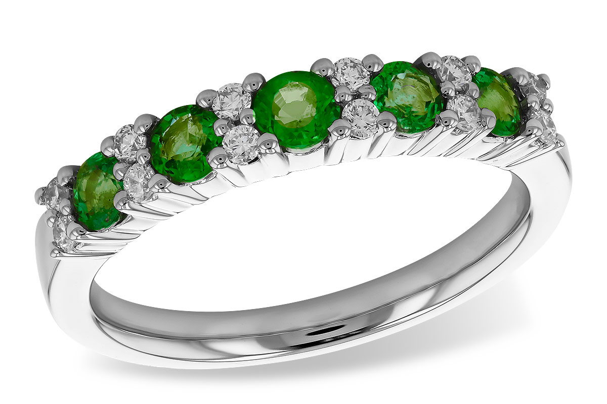 K319-44518: LDS WED RG .55 EMERALD .72 TGW