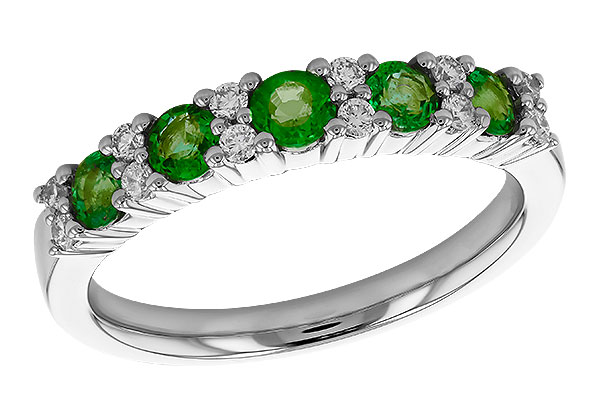 K319-44518: LDS WED RG .55 EMERALD .72 TGW