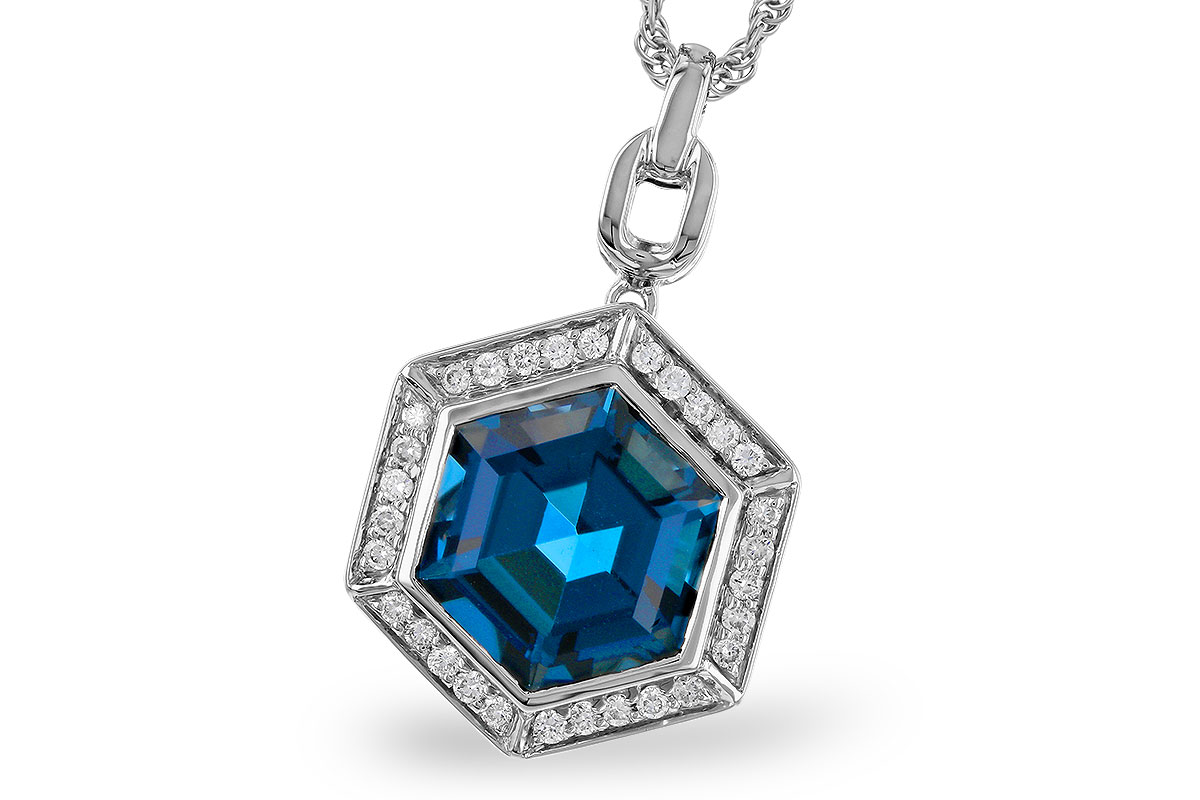 K320-29954: NECK 3.40 LONDON BLUE TOPAZ 3.55 TGW (9MM LBT)