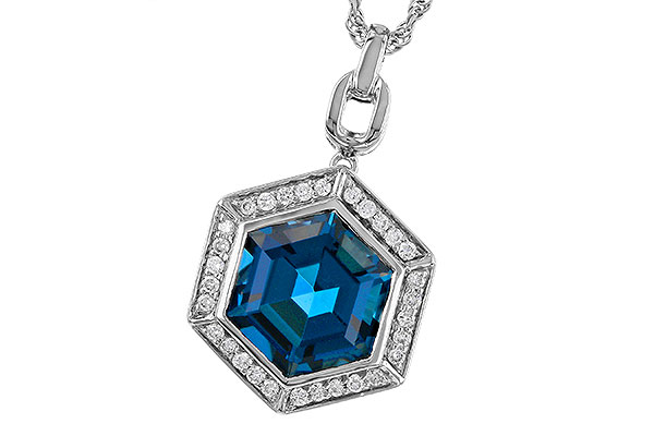 K320-29954: NECK 3.40 LONDON BLUE TOPAZ 3.55 TGW (9MM LBT)