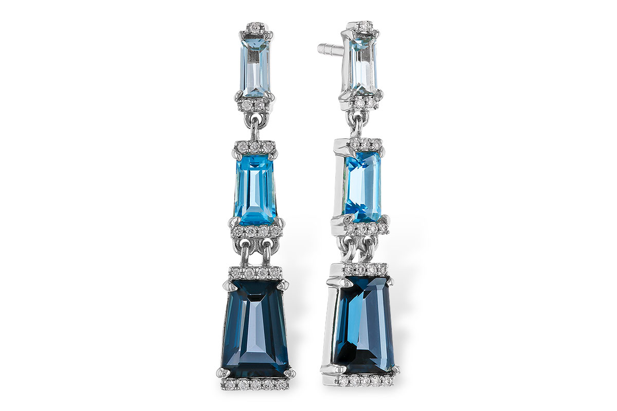 K320-31754: EARRINGS 2.55 BLUE TOPAZ 2.62 TGW