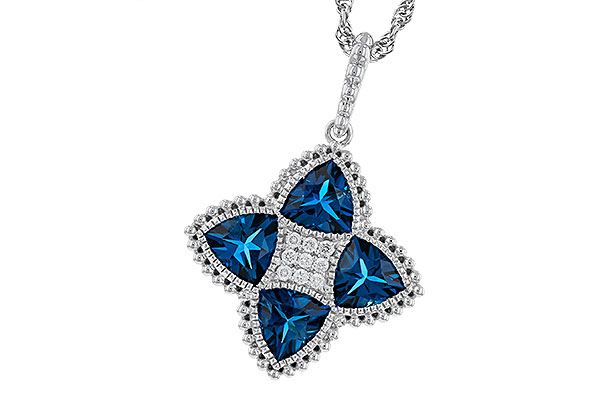 K320-32645: NECKLACE 2.79 LONDON BLUE TOPAZ 2.85 TGW
