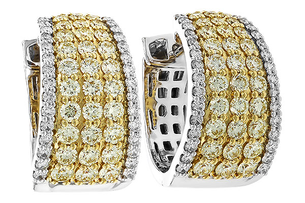 K320-32709: EARRINGS 1.52 YELLOW DIAS 1.96 TW