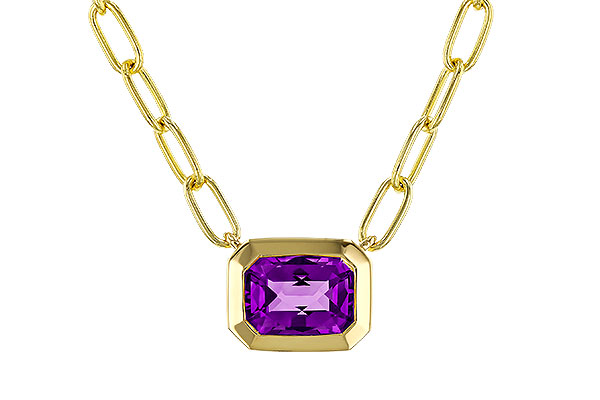 K320-33618: NECKLACE .82 AMETHYST (18")