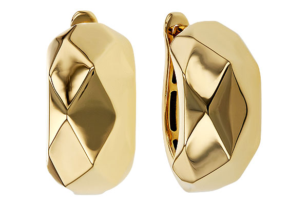 K320-35445: GOLD EARRINGS (18MM)