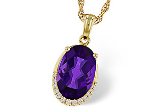 K320-36272: NECKLACE 2.70 AMETHYST 2.76 TGW (12x8MM OV)