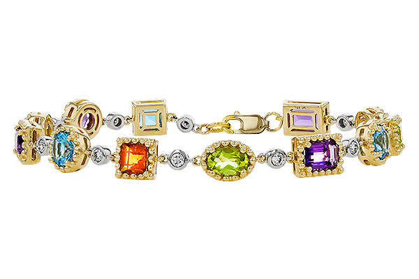 K320-36309: BRACELET 4.63 SEMI-PREC (AMY,BT,CIT,PER) 5.05 TGW