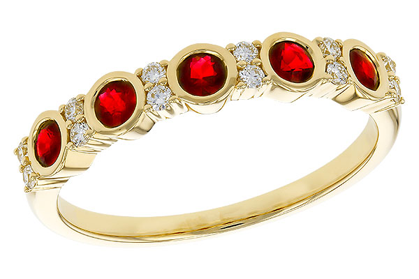 K320-36327: LDS WED RG .33 TW RUBY .45 TGW