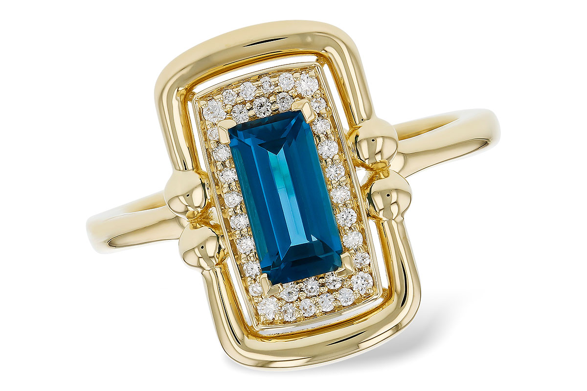 K321-19036: LDS RG .84 LONDON BLUE TOPAZ .96 TGW (8x4MM LBT)