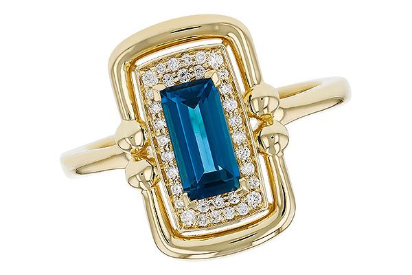 K321-19036: LDS RG .84 LONDON BLUE TOPAZ .96 TGW (8x4MM LBT)