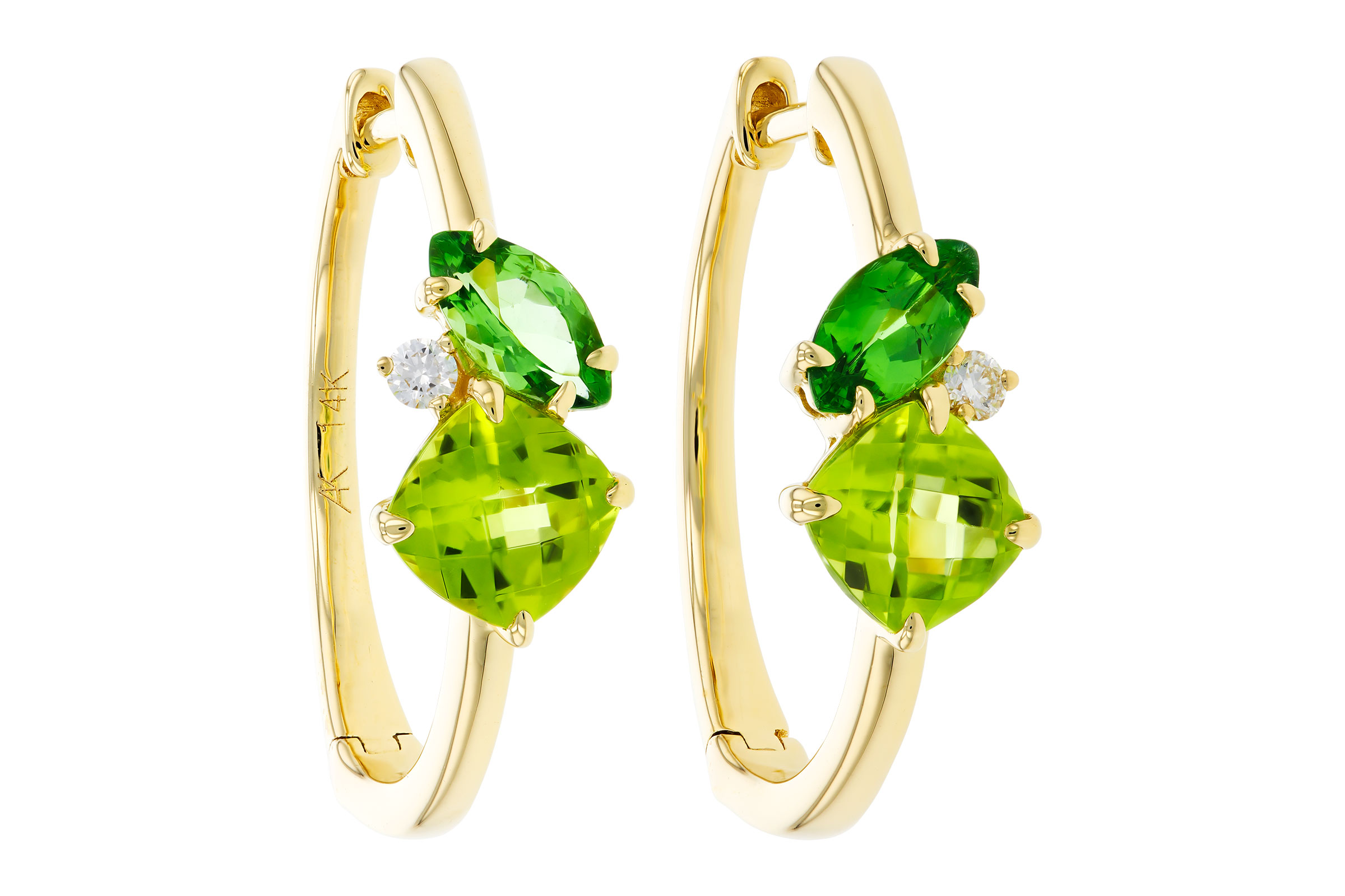 K321-20827: EARRINGS 1.69 TW SEMI-PREC (PER,TSAV) 1.73 TGW
