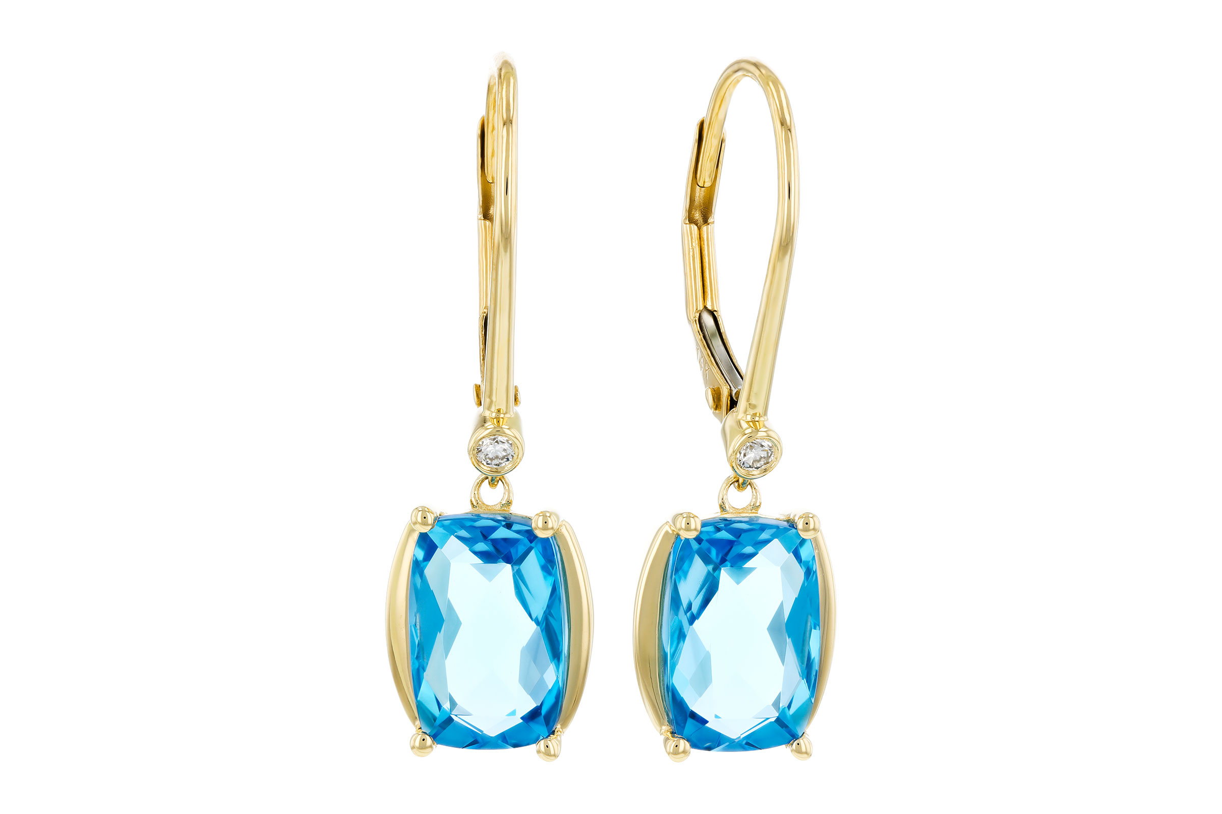 K321-20836: EARRINGS 3.82 TW BLUE TOPAZ 3.85 TGW (9x6MM BT)