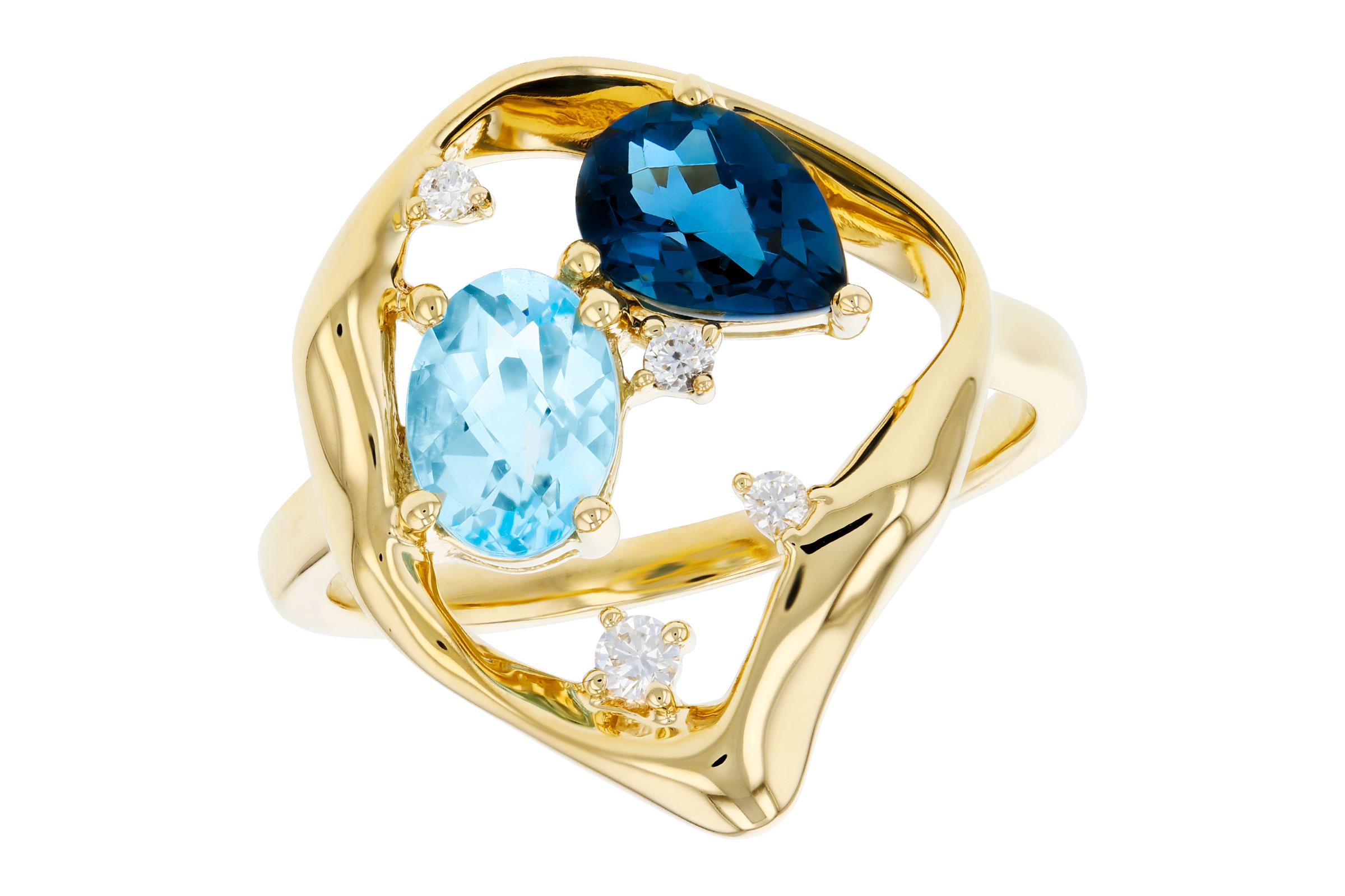 K321-21736: LDS RG 1.60 TW BLUE TOPAZ 1.67 TGW (7x5MM BT)