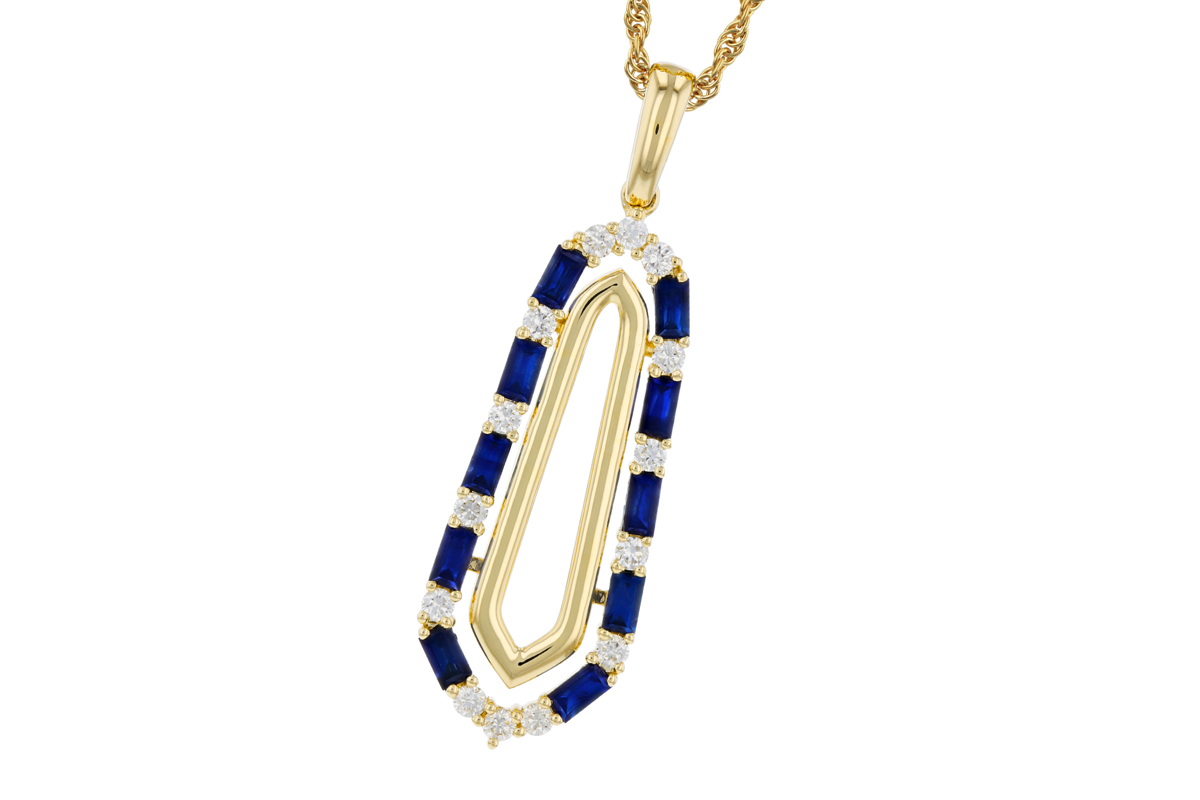 K321-21772: NECKLACE .74 TW SAPPHIRE .94 TGW