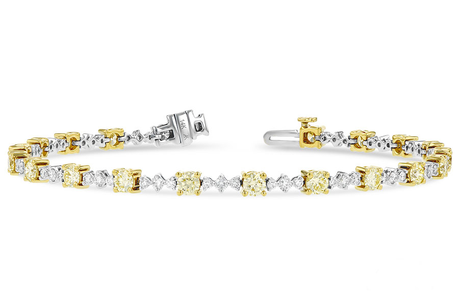 L233-97263: BRACELET 2.80 YELLOW DIA 4.01 TW