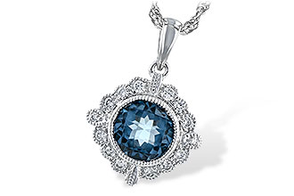 L234-85409: NECK .98 BLUE TOPAZ 1.10 TGW