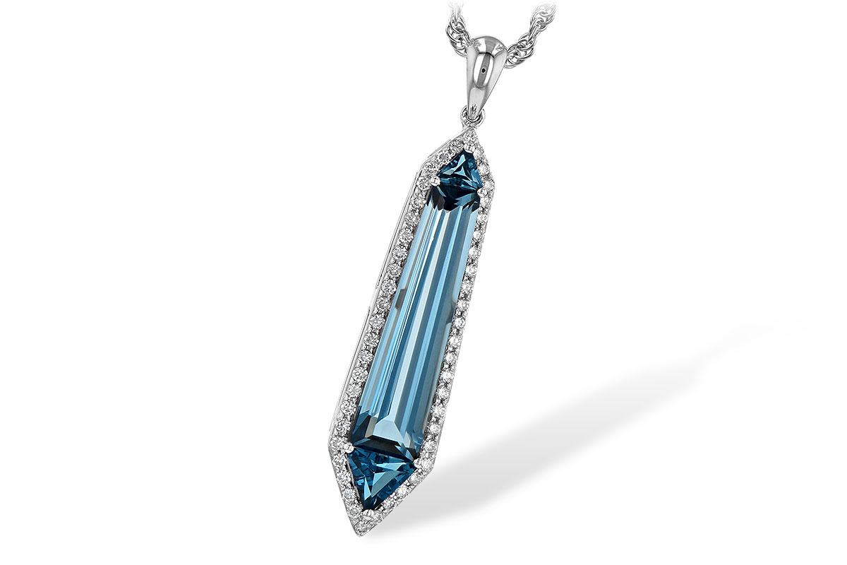 L235-73600: NECK 3.47 LONDON BLUE TOPAZ 3.70 TGW